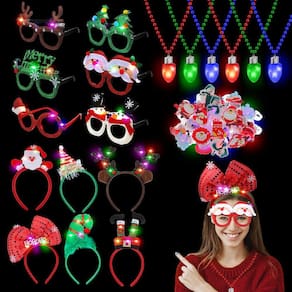 Lembrancinhas de Natal iluminadas para festas Hiboom 43 unidades para crianças e mulheres
