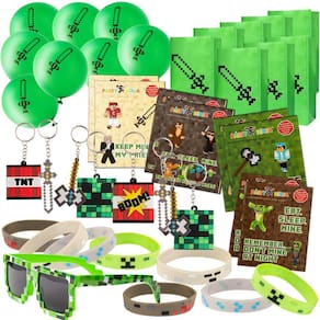 Conjunto de lembrancinhas Party Ninja Pixel Miner Birthday 41 unidades
