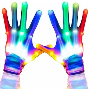 Luvas LED Carlerait para crianças e adultos 6 modos Finger Light