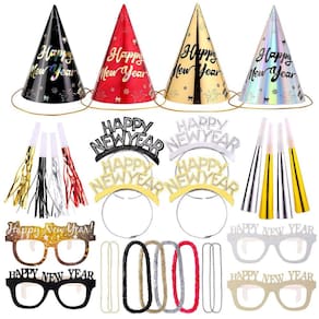 Kit de decorações de festa Auihiay 8 Véspera de Ano Novo 2024