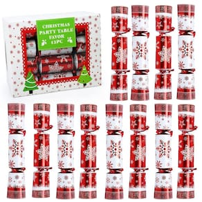 Mesa de festa Favors FunsLane, pacote com 12, 10 cm, Natal para crianças