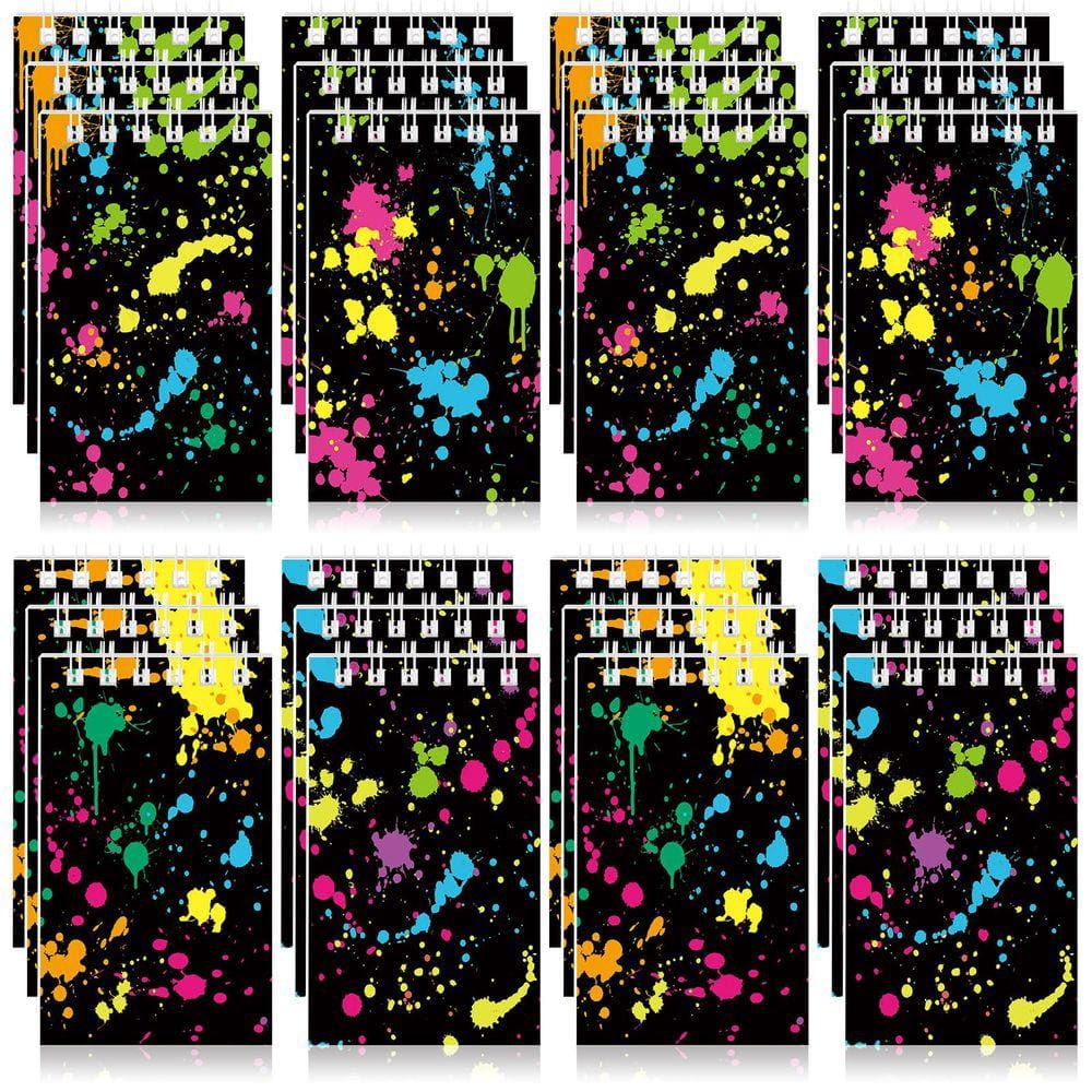 Mini cadernos Faccito Neon Glow Party Favors 24 peças