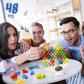 Jogo Tetra Tower Stacking TOKSEL 48 PCS para crianças e adultos