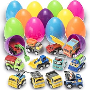 Ovos de Páscoa cheios de brinquedos PREXTEX com vaso de construção retrátil