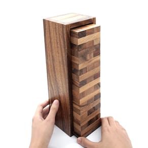 Jogo Wood Tumbling Tower BSIRI, ideal para festas e acampamentos para adultos