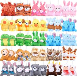 Mini conjunto de brinquedos de pelúcia Axbotoy com 48 peças para crianças
