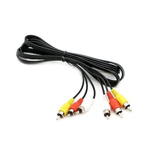 Cabo composto de áudio e vídeo PASOW 3 RCA macho para macho (1,8 m)