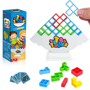 Quebra-cabeça Tetra Tower Game BEMKWG Stacking Blocks para crianças a partir de 5 anos