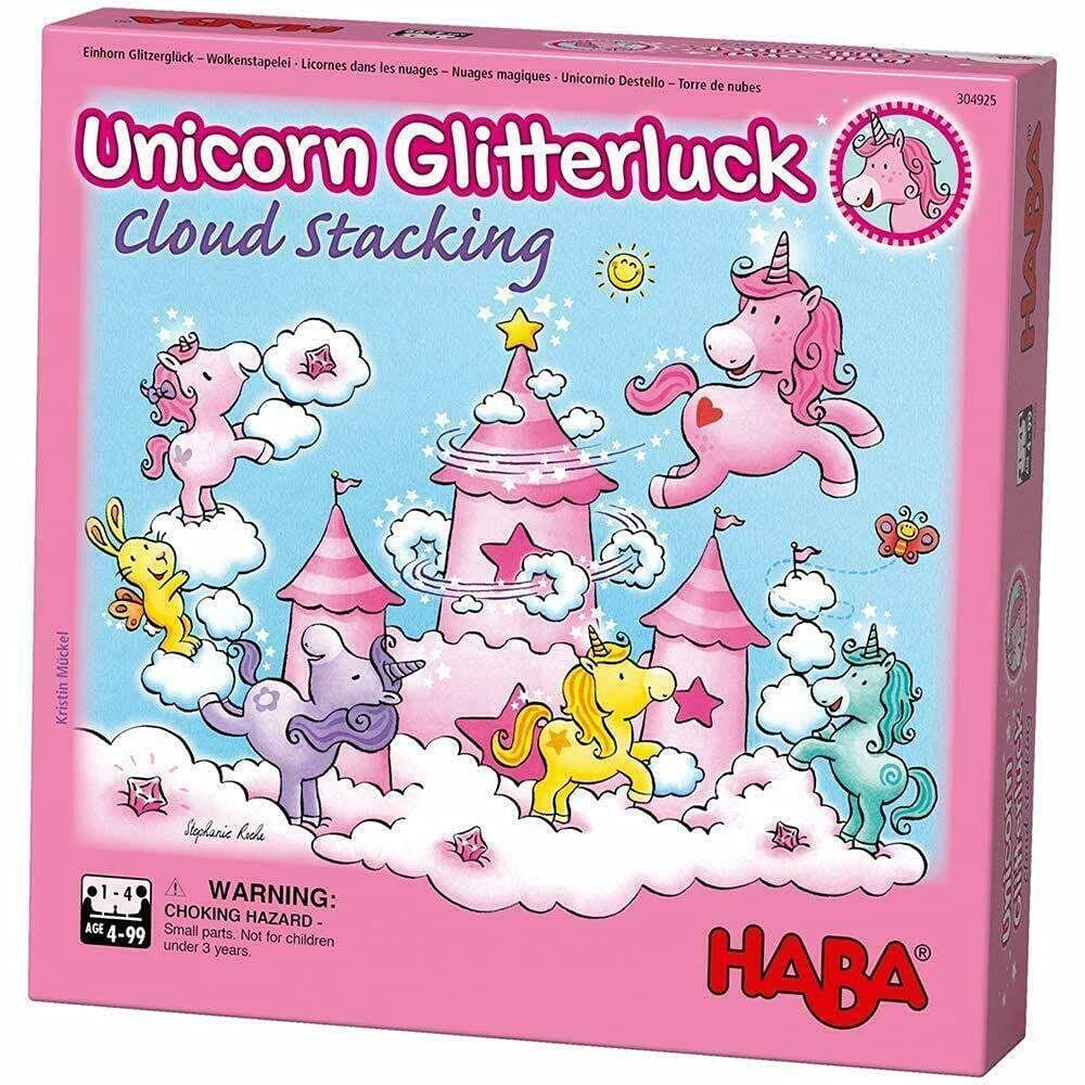 Jogo HABA Unicorn Glitterluck Cloud Stacking Cooperative 4+
