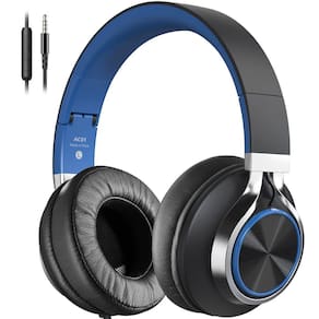 Fones de ouvido COOSII AC01 Over-Ear com fio com microfone preto Bl