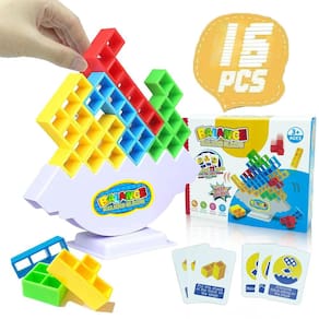 Blocos de construção Aimery Tetra Tower Game Balance 16 unidades