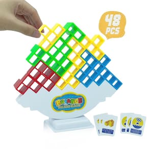 Jogo de blocos de empilhamento Tetra Tower Balance de 48 peças