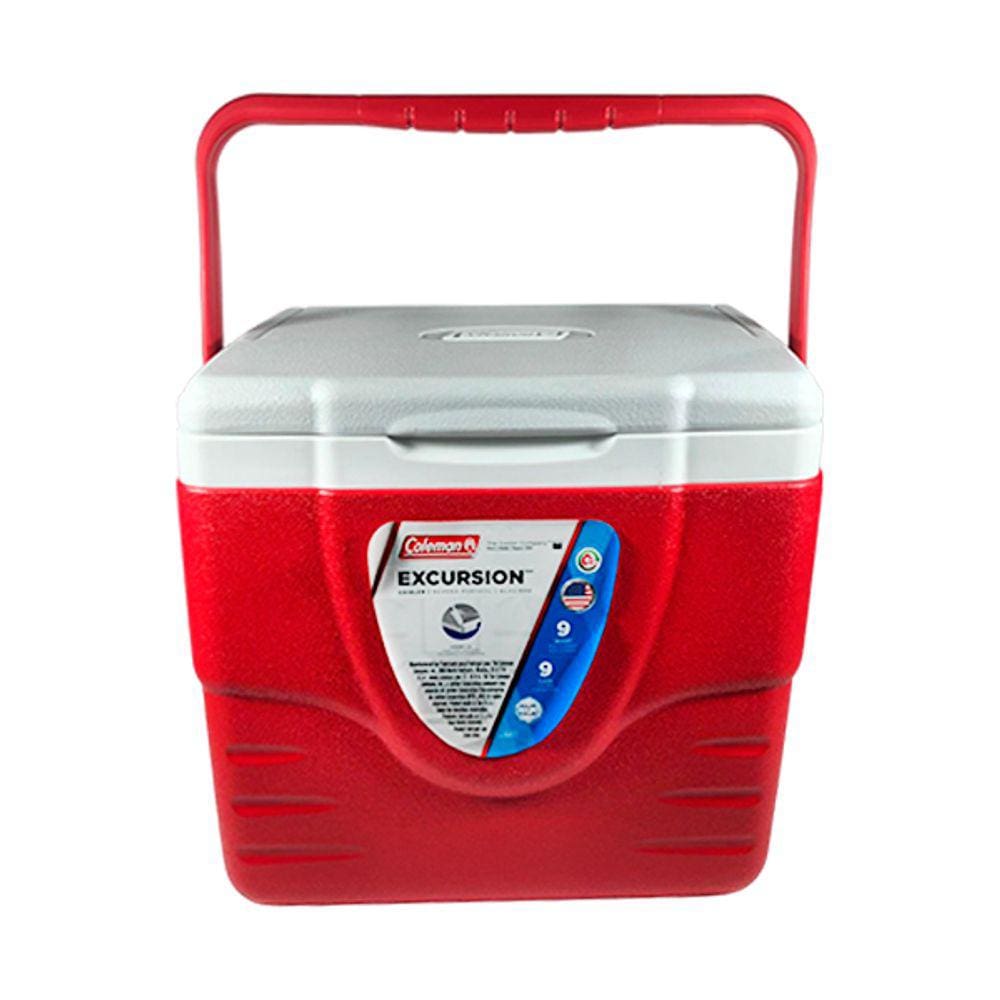Caixa Térmica Cooler Coleman 9QT 8,5L Alça Superior Tampa Articulada 9 Latas