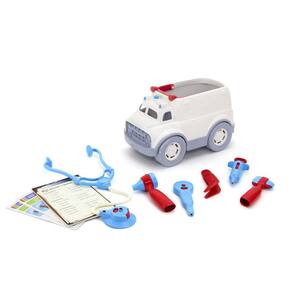 Kit de ambulância e médico Green Toys vermelho/azul FFP 10 peças
