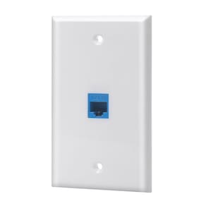 Placa de parede Ethernet LULOSK 1 porta Cat6 Keystone White