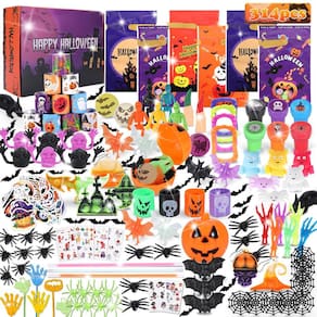 Lembrancinhas de festa de Halloween KENWQZI 314 unidades para crianças com bolsa de guloseimas