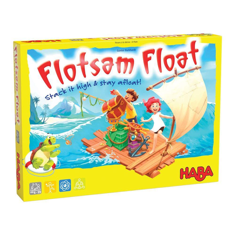 Jogo HABA Flotsam Float - Saltar por ilhas, empilhar destroços