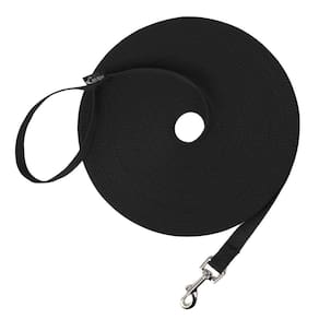 Coleira de treinamento Hi Kiss Dog Obedience Recall 9 m de nylon preta
