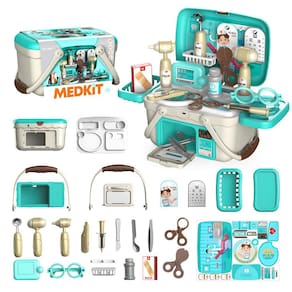 Kit Doctor Jade Hare para crianças de 3 a 6 dentistas, 27 unidades com estojo