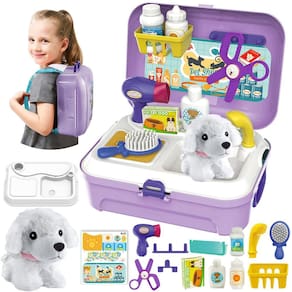 Kit veterinário HERSITY Pet Care Vet Care Kit Kid W/Dog Pretend Play Toy