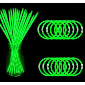 Glow Sticks NUDALA, 200 peças, pulseira verde e colares de 20 cm