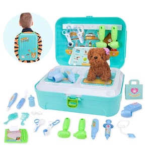 Kit veterinário TAKIHON Play para crianças com mochila 43 unidades para animais de estimação fingidos
