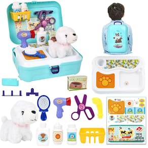 Conjunto de jogos para animais de estimação Faroo Doctor Kit Pretend Play de 3 a 7 anos