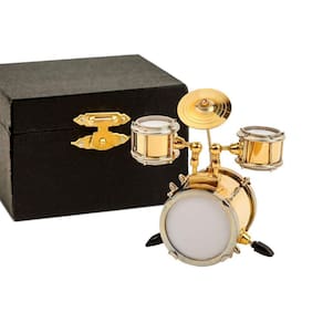 Tambor em miniatura Seawoo Mini Percussion com estojo Christmas Orna