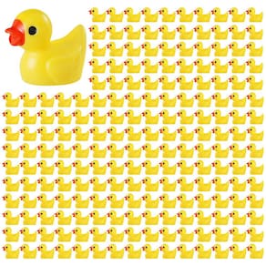 GliSun, 200 peças, mini patos de resina, pato minúsculo para jardim, micropaisagem, ornamento de casa de bonecas, brincadeira de natal, falloween, fes