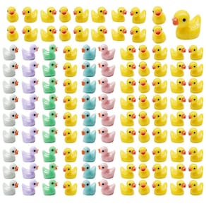 Mini Resin Ducks AWEELON 100 unidades para Slime Charms DIY Craft