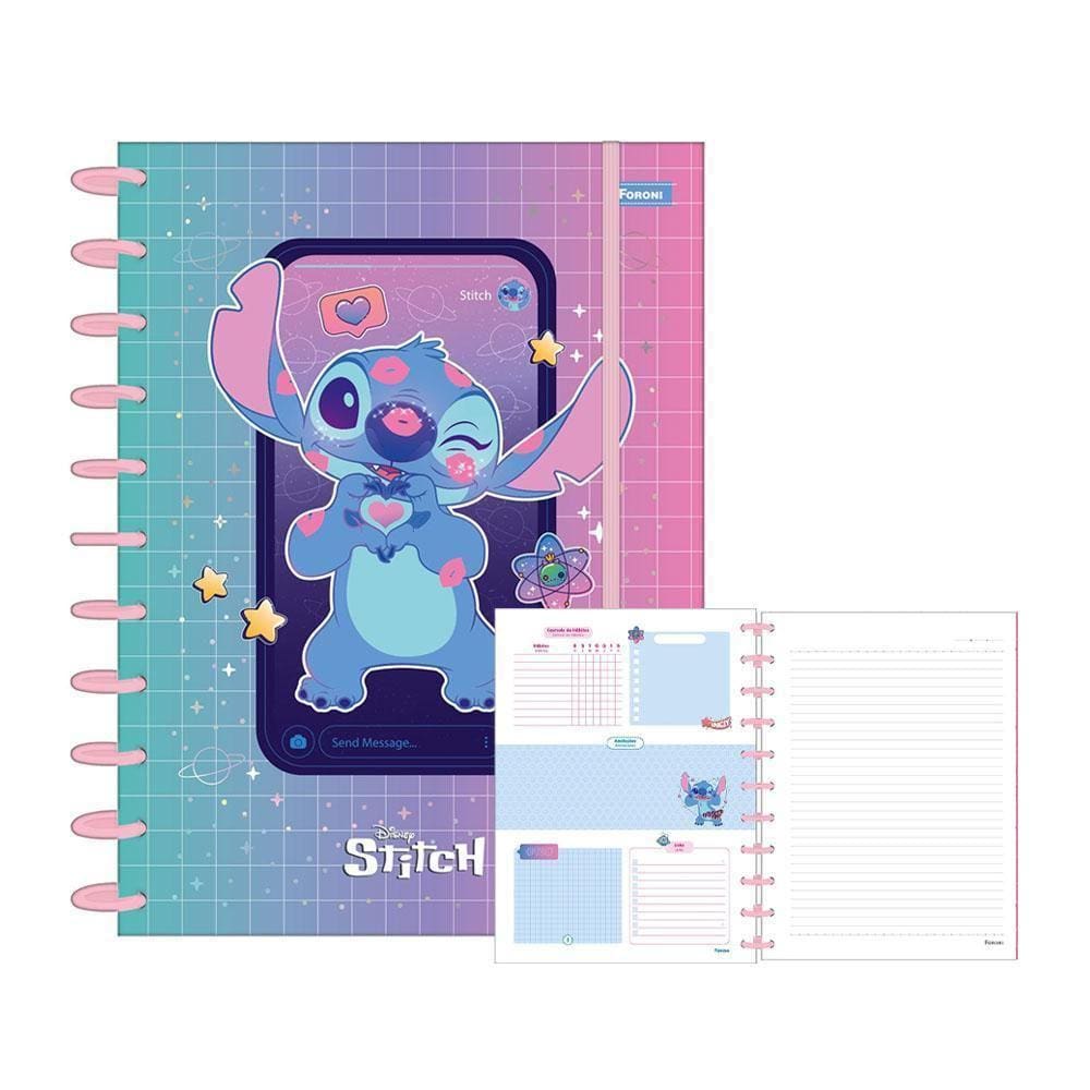 Caderno Discbook 10 Matérias 160Fls Stitch Foroni
