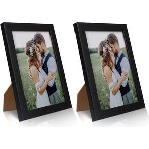 Porta-retratos PECULA Black 5x7 com tapete para decoração de parede/mesa