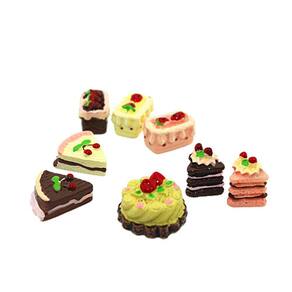 Acessórios de decoração de casa de bonecas em miniatura SXFSE Mini Cake