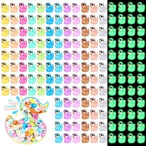 Estatuetas de resina Mini Duck Barydat Luminous 84 unidades 1,6 cm 12 C