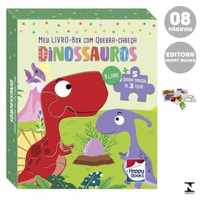 Meu Livro-Box Com Quebra-Cabeças Dinossauros