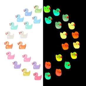 Pacote Mini Resin Ducks SAVITA Luminous com 100 unidades para decoração de jardim