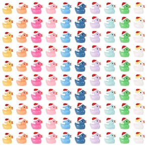 Decoração de Natal Resin Ducks LUTER 100 unidades com Christmas H