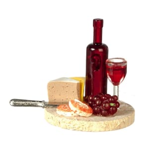 Acessório de cozinha Cheese & Wine Board Dolls House em escala 1:12