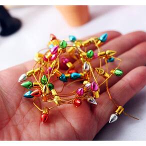 Acessórios de decoração de casa de bonecas SXFSE Mini String Lights