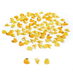 Bananas artificiais em miniatura Bbiamsleep escala 1/12 (100 unidades)
