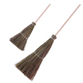 Mini Dollhouse Brooms NUOBESTY Wood Straw Broom Craft 2 unidades