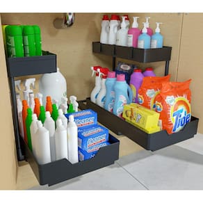 Organizadores Under Sink Nature`s Source Sliding em forma de L, pacote com 2