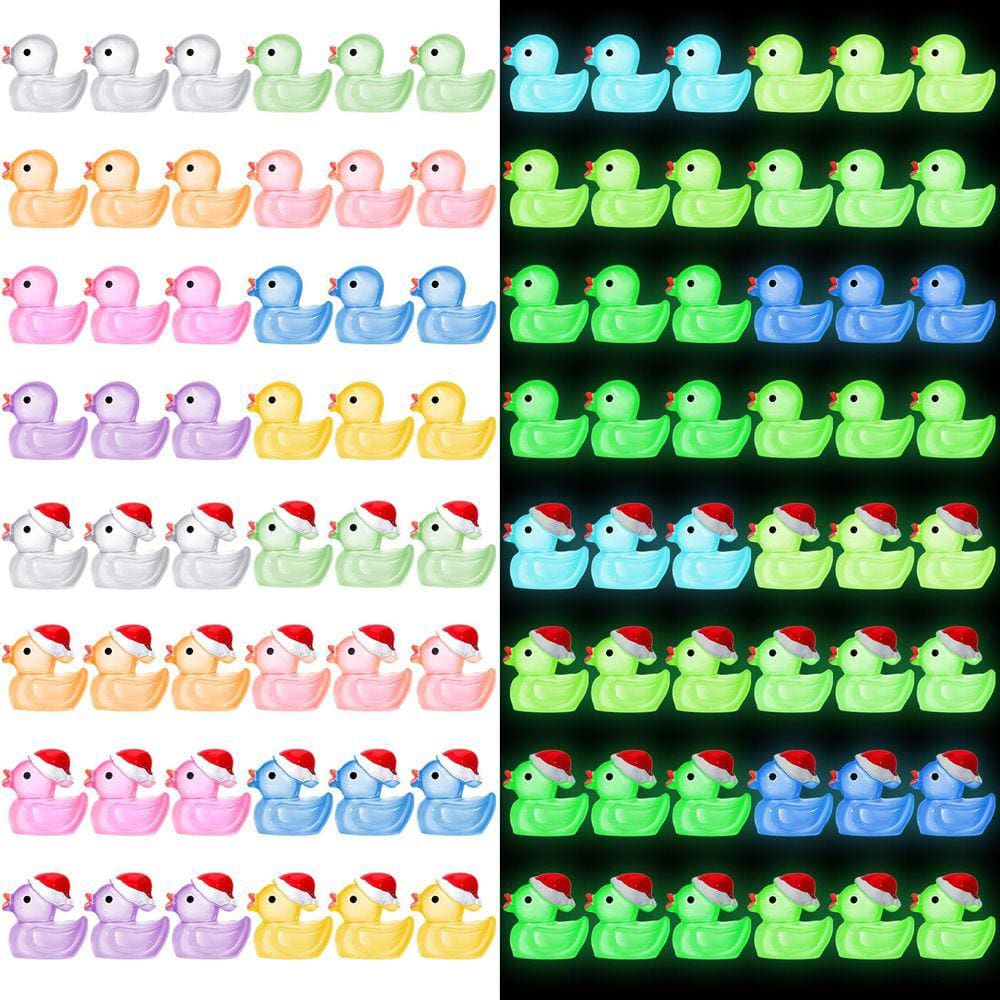 Mini Resin Ducks Jenaai Luminous Glow in The Dark 96 unidades