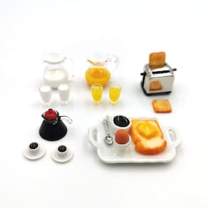 Conjunto em miniatura de acessórios de decoração Dollhouse SXFSE 1:12