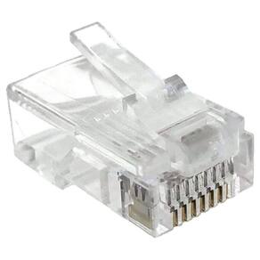 Plug Rj45 Cat6 8x8 Com Guia Com 10 Peças