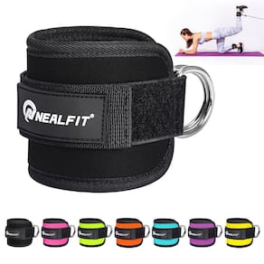 Alça de tornozelo NEALFIT para Cable Machine Gym Kickbacks preta