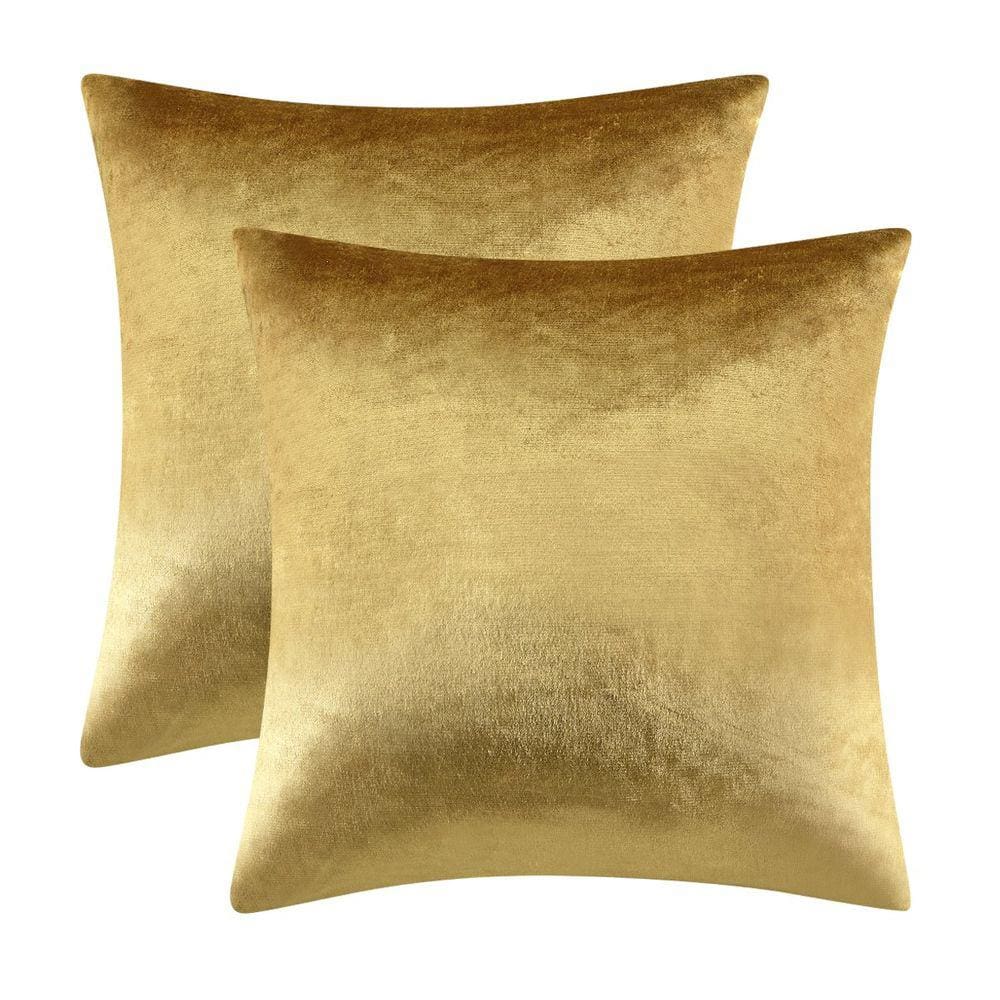 Capas de almofada GIGIZAZA Gold Velvet 45x45cm, pacote com 2