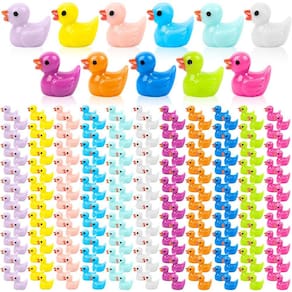 Mini brinquedo de resina para pato TEASIK 220 unidades para decoração de jardim de fadas