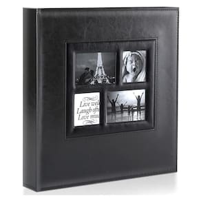 Álbum de fotos Ywlake 10x15cm 500 bolsos de couro preto