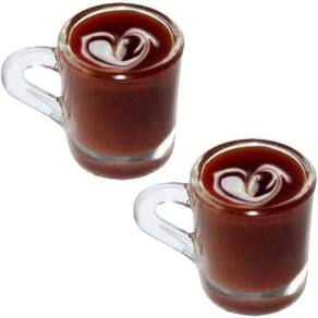 Copos de café em miniatura, ornamento de decoração de casa de bonecas Tustao